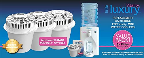 Little Luxury Vitality, Replacement Filters for Water Coolers and Non Cooling Dispensers, 3-Pack