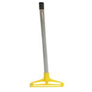 restaurantware clean 61 inch mop handle, 1 screw clamp commercial mop handle - side-release design, heavy-duty, gray iron mop handle replacement, for efficient cleaning, mop heads sold separately