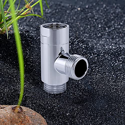 G-Promise All Metal 3 Way Diverter | Hose Fitting Tee | T Shape Adapter Connector for Angle Valve Hose | Bath Shower Arm | (Chrome)