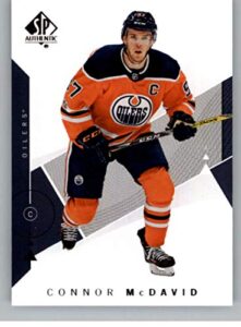 2018-19 sp authentic hockey #20 connor mcdavid edmonton oilers official nhl trading card from upper deck (ud)