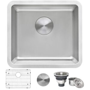 ruvati 18-inch undermount bar prep kitchen sink 16 gauge stainless steel single bowl - rvm5916