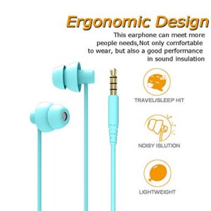 MAXROCK Sleep Earplugs - Noise Isolating Ear Plugs Sleep Earbuds Headphones with Unique Total Soft Silicone Perfect for Insomnia, Side Sleeper, Snoring, Air Travel, Meditation & Relaxation (acid blue)