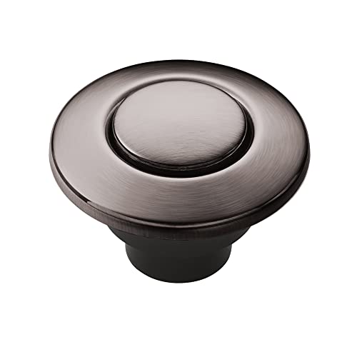 Moen AS-4201-BLS AMC Kitchen Products Garbage Disposal Air Switch Coordinating Decorative Button, Black/Stainless Steel