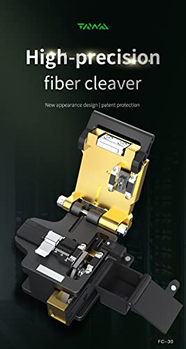 ORIENTEK Optical Fiber Cleaver Double Fixture High Precision Fiber Optic Cutting tools Wire Stripping Machine clivador fibra óptica 48,000 Cleaves (FC-30 Cleaver)