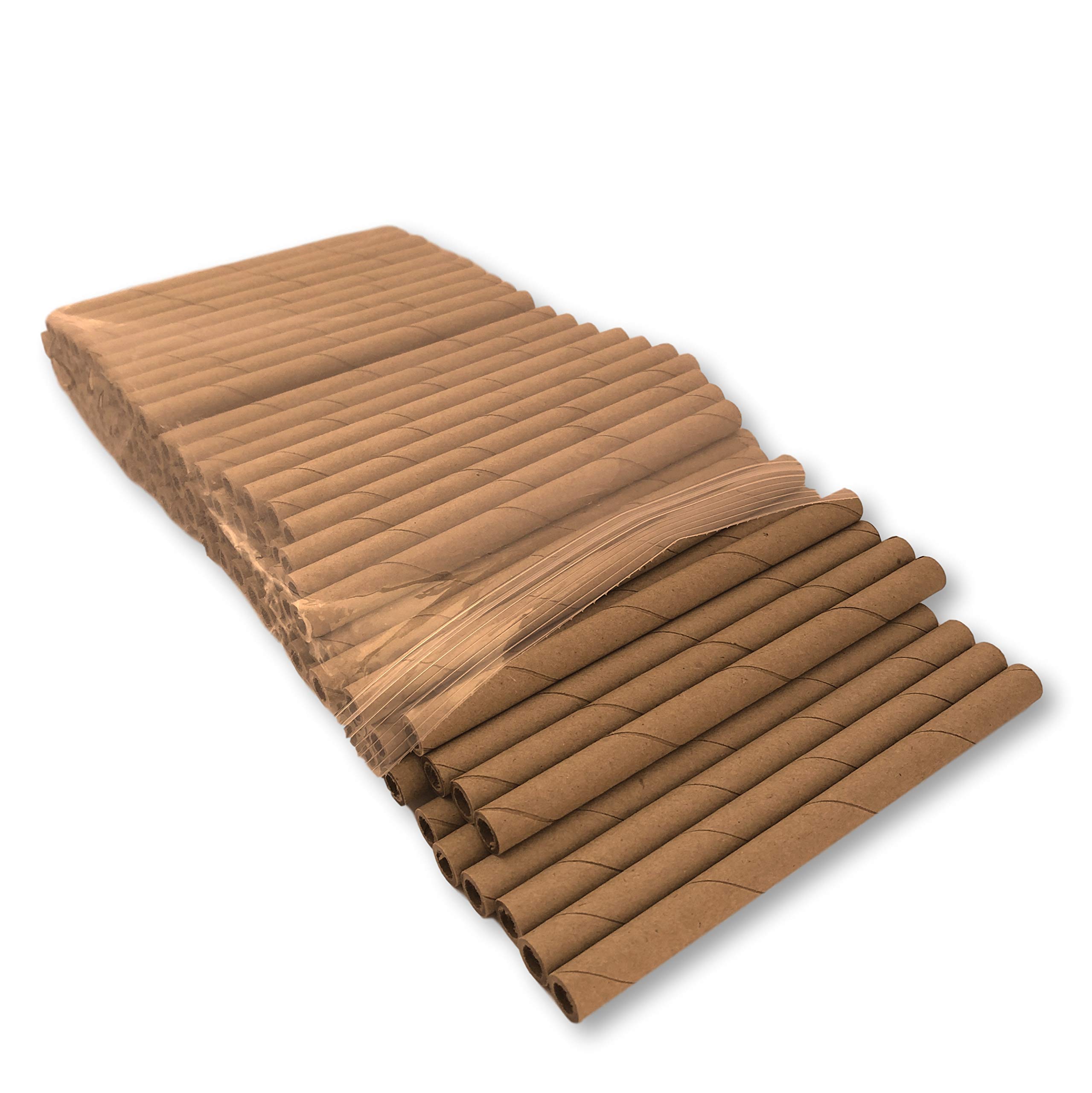 Mason Bee Tubes | 100 Pack of 6 inch Long by 5/16 Inner Diameter Hole Cardboard Bee House Tubes | Great Paper Refills or Inserts/Liners for a Bee House, Bee Condo, Hotel, or Nest