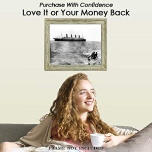 Last Known Photo of Titanic Afloat Wall Art Print Wall Art Print - 8x10 Unframed Picture For Home, Office, Dorm & Bedroom Decor - Creative Gift Idea for Titanic and Movie Fans