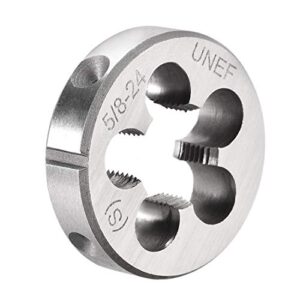 uxcell 5/8-24 unef round die, machine thread right hand threading die, alloy tool steel screw thread cutting die