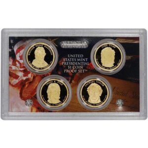 2009 s presidential dollar 4-coin proof set $1 us mint dcam - no box or coa