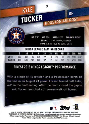 2019 Finest #3 Kyle Tucker Houston Astros Rookie Baseball Card