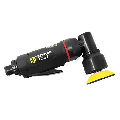 Berkling Tools BT 5201 Professional Grade Composite 2" Mini High Speed Random Orbital Air Sander Light Weight Pneumatic Polisher and Buffer Ideal For Automotive Detailing Applications