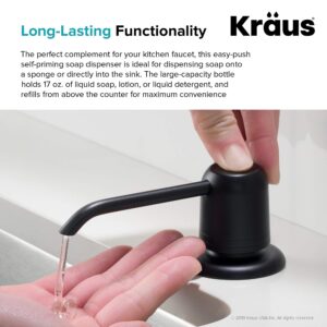 KRAUS Kitchen Soap and Lotion Dispenser in Matte Black, KSD-32MB