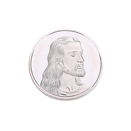 2pcs Challenge,Jesus Commemorative,Christian Religious, Medal Collectible Plated Collection Souvenir Gift(+Silver)