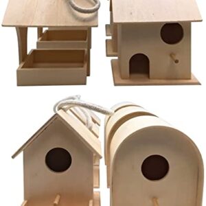 Oojami Design Your Own Wooden Birdhouses 12 Bird House Bulk (Classic)