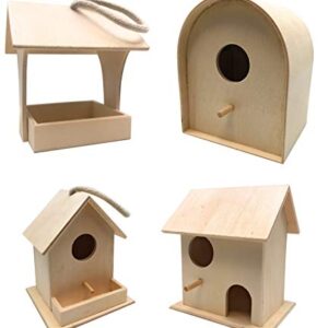 Oojami Design Your Own Wooden Birdhouses 12 Bird House Bulk (Classic)