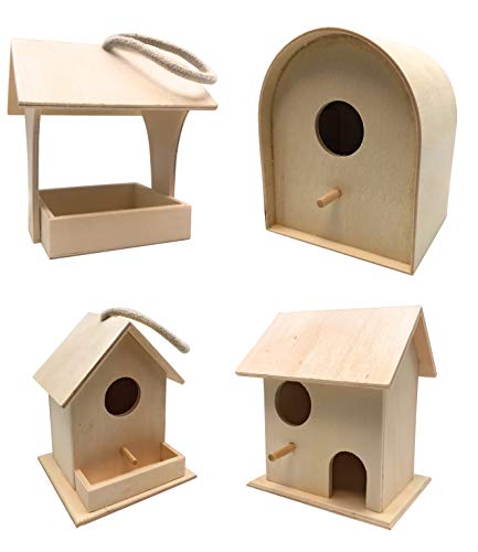 Oojami Design Your Own Wooden Birdhouses 12 Bird House Bulk (Classic)