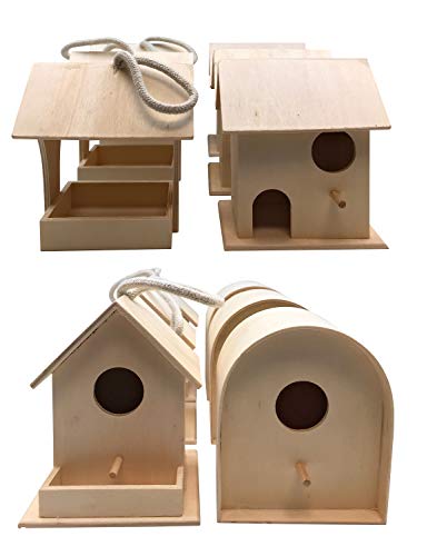 Oojami Design Your Own Wooden Birdhouses 12 Bird House Bulk (Classic)