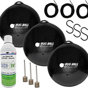 Bug Ball 3 Pack Deluxe Kit Complete- Odorless Eco-Friendly Biting Fly and Insect Killer with NO Pesticides or Electricity Needed, Kid and Pet Safe