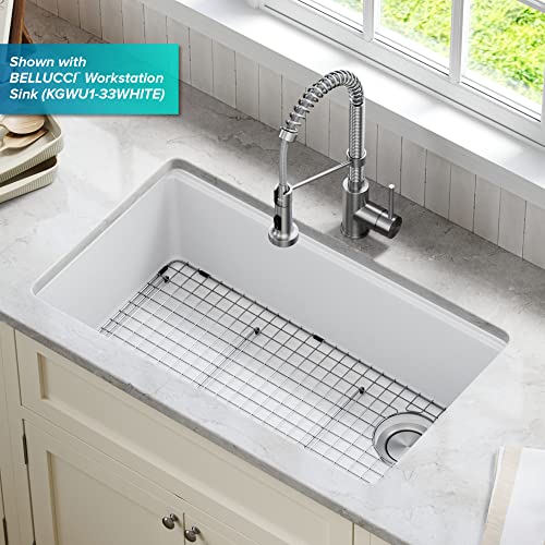 KRAUS KBG-GR2814 Bellucci Series Stainless Steel Kitchen Sink Bottom Grid with Soft Rubber Bumpers for 33-inch Kitchen Sink