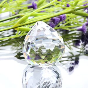 MerryNine Clear Crystal Ball Prism Sun Shine Catcher Rainbow Pendants Maker, Hanging Crystals Prisms for Windows, for Feng Shui, for Gift(80mm/3.15" 1pack)