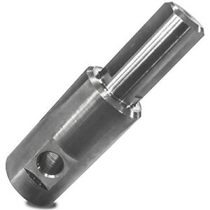 ice auger drill adapter i high-quality 304 stainless steel i fits drill chuck: 1/2" plus and 1/4" hole for 1/4"-20 wing bolts & locking screws i
