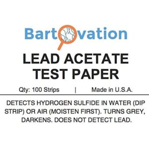 Lead Acetate Test Paper for Detection of Hydrogen Sulfide [Vial of 100 Paper Strips]