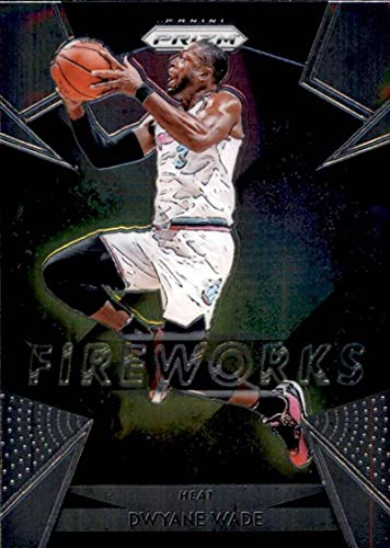 2018-19 Prizm Fireworks Basketball #8 Dwyane Wade Miami Heat Official NBA Trading Card From Panini