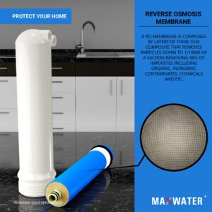 Max Water Set of 5 Filters Fits GE GXRV10AB01, FX12P FX12M, GXRM10G, GXRM10RBL RO Pre & Post Filter 50 GPD Membrane Filter, Reverse Osmosis Water Filter Combo Pack