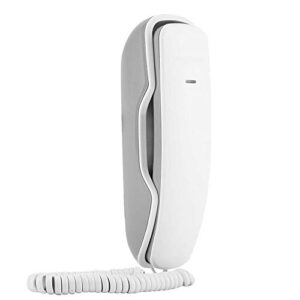 expandable corded telephone, trimline corded phone with last number redial, pause and mute function, noise cancelling telephone for home school office kitchen(grey&white)