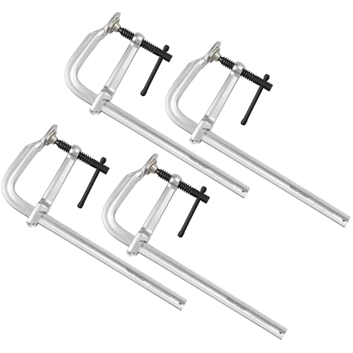 MAXPOWER Heavy Duty F Clamp 12-Inch x 4-3/4-Inch Throat (300 x 120mm Throat), Pack of 4