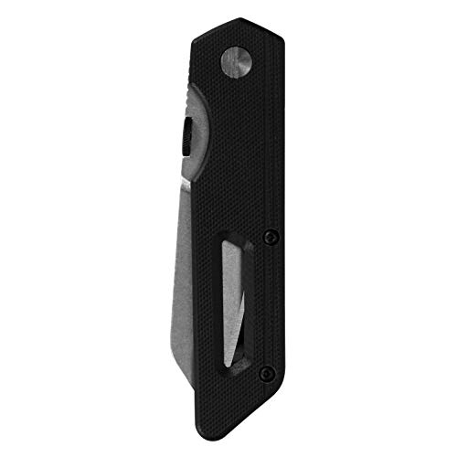 Kershaw Mixtape Pocketknife; 3.1 Inch 8Cr13MoV Stonewashed Stainless Steel Reverse Tanto Blade, Glass Filled Nylon Handle, Manual Opening, Liner Lock and Thumb Disk (2050), Black, Normal