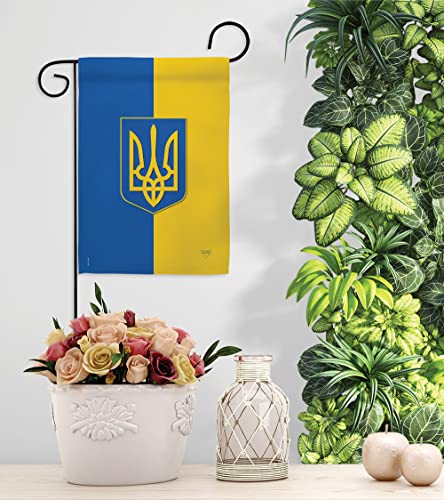 Ukraine Garden Flag Bandera de Ucrania Breeze Decor Indoor Tapestry Suppport Україна Outdoor Home Decorations House Banner Wall Hanging Small Yard Stand With Ukrainian Gifts Made In USA