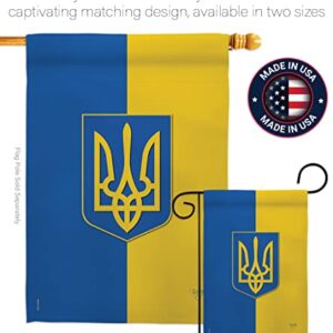 Ukraine Garden Flag Bandera de Ucrania Breeze Decor Indoor Tapestry Suppport Україна Outdoor Home Decorations House Banner Wall Hanging Small Yard Stand With Ukrainian Gifts Made In USA