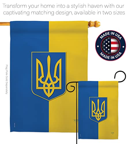 Ukraine Garden Flag Bandera de Ucrania Breeze Decor Indoor Tapestry Suppport Україна Outdoor Home Decorations House Banner Wall Hanging Small Yard Stand With Ukrainian Gifts Made In USA