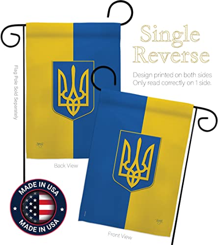 Ukraine Garden Flag Bandera de Ucrania Breeze Decor Indoor Tapestry Suppport Україна Outdoor Home Decorations House Banner Wall Hanging Small Yard Stand With Ukrainian Gifts Made In USA