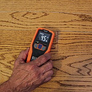 Klein Tools ET140 Pinless Moisture Meter for Non-Destructive Moisture Detection in Drywall, Wood, and Masonry; Detects up to 3/4-Inch Below Surface