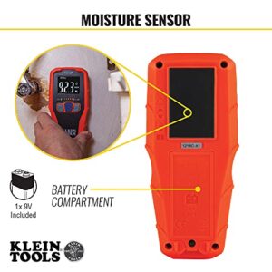 Klein Tools ET140 Pinless Moisture Meter for Non-Destructive Moisture Detection in Drywall, Wood, and Masonry; Detects up to 3/4-Inch Below Surface