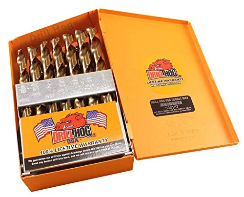 Drill Hog 29 Pc Super Premium Cobalt M42+ Drill Bit Set Orange Steel Case