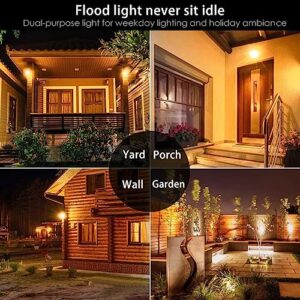 iLC LED Flood Light 30W Outdoor RGB Color Changing, Smart Floodlights RGBW 2700K Warm White & 16 Million Colors, 20 Modes, Grouping, Timing, IP66 Waterproof (2 Pack)