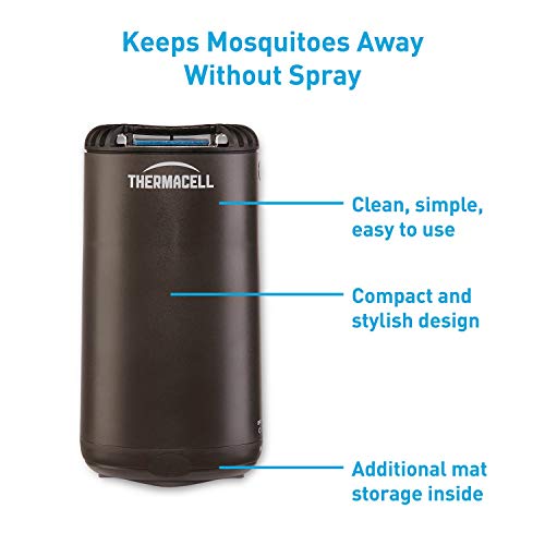 Thermacell Patio Shield Bundle - Mosquito Repeller + 36-Hour Refill Pack; Includes 4 Fuel Cartridges & 12 Repellent Mats for a Total of 48 Hours of Mosquito Repellent for Patio; Bug Spray Alternative