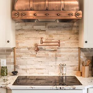 Copper Finish Wall-Mounted Pot Filler Faucet