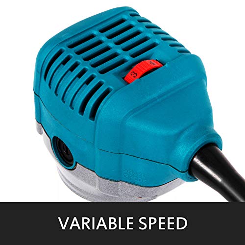 Mophorn Compact Router 1.25HP With Fixed Base, Plunge Base and Tilt Base, Variable Speed Wood Router Kit Max Torque 30,000RPM For Woodworking & Furniture Manufacturing