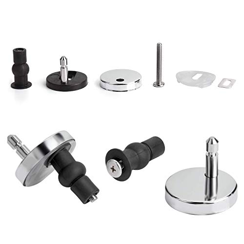 Upgraded 2 Full set Toilet Seat Hinge Fixings Top Fix Nuts Screws Quick Release Hinges Fittings Rubber Back To Wall For Toilet Seat Hinges Replacement