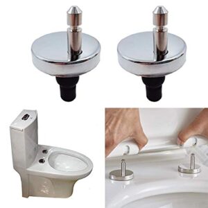 Upgraded 2 Full set Toilet Seat Hinge Fixings Top Fix Nuts Screws Quick Release Hinges Fittings Rubber Back To Wall For Toilet Seat Hinges Replacement