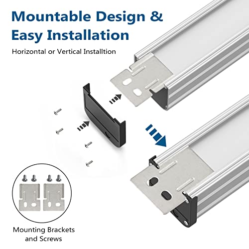 Metal 16 Outlet Power Strip, Extra Long Power Strip With10ft Cord, BTU Heavy Duty Power Strip Wall Mount, Garage Power Strip with Switch for Work Shop, Workbench Industrial Commercial Use (Silver)