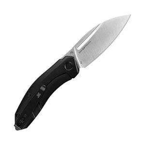 Kershaw Turismo Leaf Blade Pocket Knife 2.9 inch Blade, Assisted Opening Frame Lock, 5505, Black, 2.8 Ounce