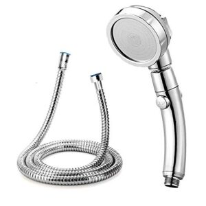 detachable shower head with 59inch hose, high pressure water saving, 360 degree rotating handheld shower head with on/off switch and 3 spray modes, shower sprayer for rv camper bathroom shower sprayer