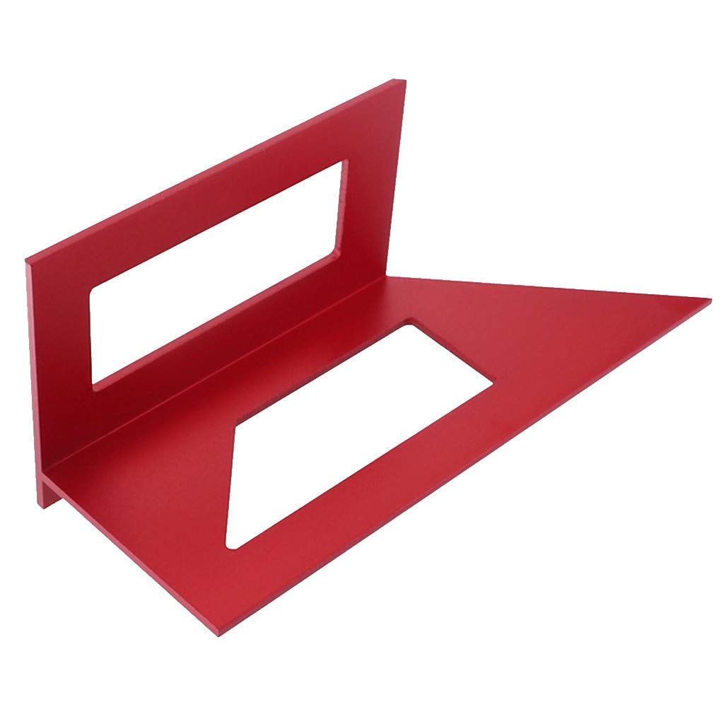 Aluminum Alloy square for woodworking Miter Scriber T Ruler 45/90 Degree Angle Ruler Angle Protractor Gauge with 2 Woodworking pencils