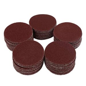uxcell 100pcs 2 inch hook and loop sanding discs 60 80 100 120 150 assorted grits sandpaper