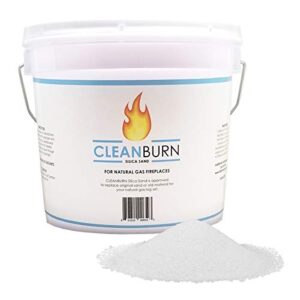 cleanburn silica sand - premium quality sand for gas log fireplaces - sand for fire tables, fire pits - 12 lb. pail