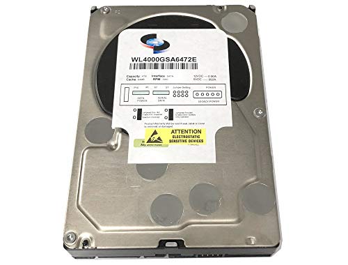 WL 4TB 7200RPM 64MB Cache SATA 6Gb/s 3.5inch Internal Desktop Hard Drive (for Server, RAID, NAS, DVR, Desktop PC) (Renewed)